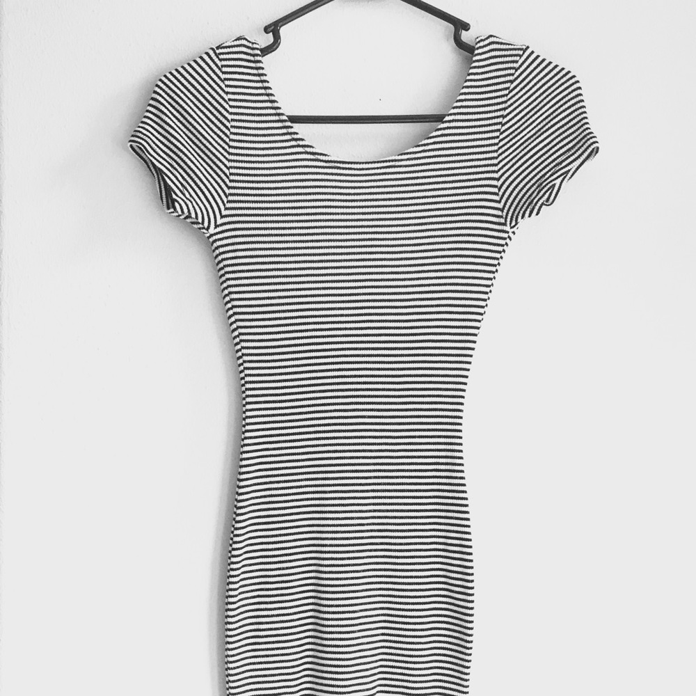 Striped bodycon dress